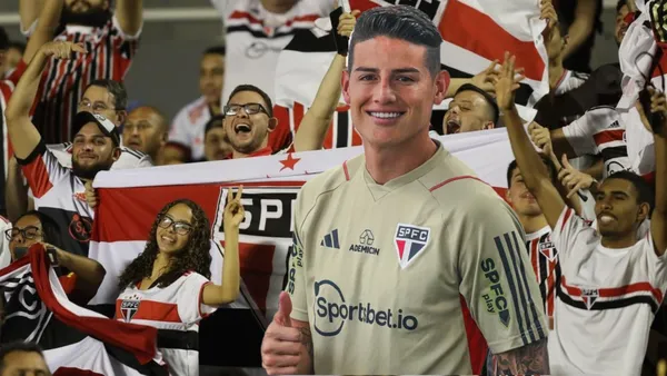 La reacción de los hinchas del Sao Paulo al ver a James Rodríguez vs Palmeiras