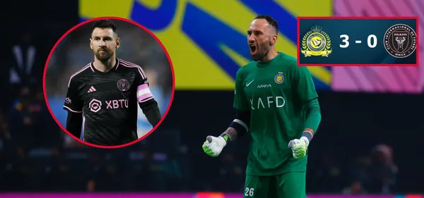 La reacción de Messi al ver que Al Nassr con David Ospina humilla al Inter Miami
