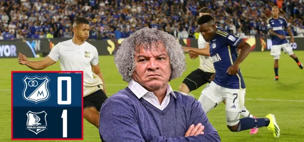 La reacción del DT Alberto Gamero tras la derrota (Foto Millonarios redes y Semana)