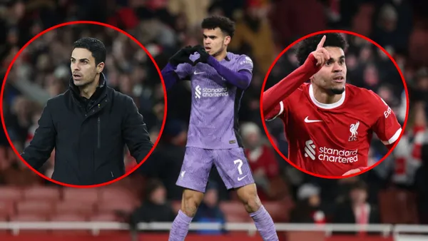 La reacción del DT Arteta luego que Luis Díaz amargara a Arsenal con Liverpool
