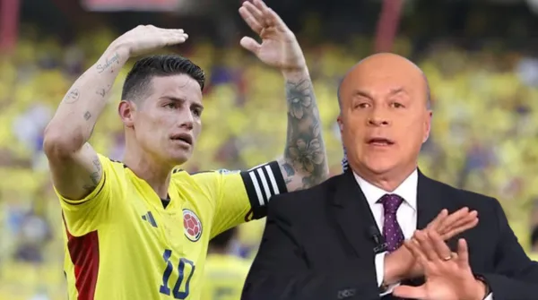 La reacción de James Rodríguez ante las críticas de Carlos Antonio Vélez.