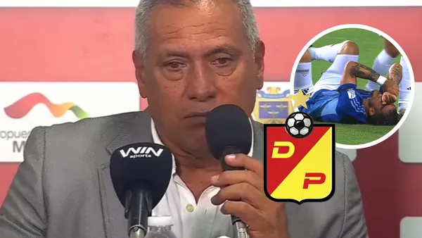 La reflexión del DT de Millonarios luego de la derrota en Pereira esta noche Foto: Captura de DIMAYOR, Escudoteca y Win Sports