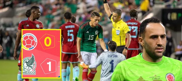 La selección Colombia está arrugando 1-0 ante México en un partido amistoso que se juega en Estados Unidos