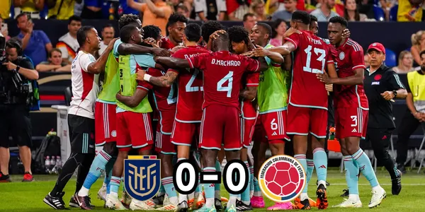 La Selección Colombia está empatando parcialmente contra Ecuador en su visita a Quito.