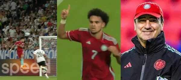 La selección Colombia está ganando de forma parcial 1-0 ante Alemania