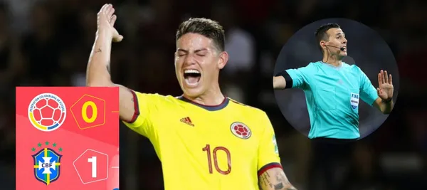 La selección Colombia está perdiendo 1-0 ante Brasil en el estadio Metropolitano de Barranquilla