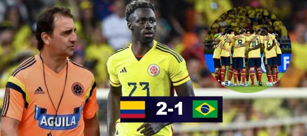 La selección Colombia ganó 2-1 ante Brasil en el estadio Metropolitano de Barranquilla