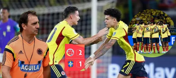 La selección Colombia ganó 2-1 ante Brasil con James y Luis Díaz como figuras
