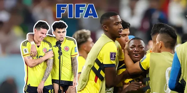 La Selección Colombia y la Selección Ecuador. Foto tomada de Twitter James Rodríguez y Primicias.