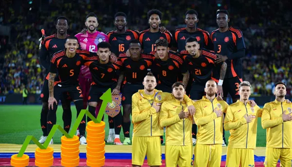 La Selección Colombia y Rumania posando para las cámaras. FOTO: Rotonda Deportiva. FOTO: Rotonda Deportiva