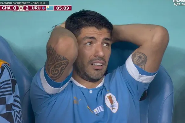 La Selección Uruguay quedó eliminada del Mundial de Qatar 2022 y Luis Suárez se alcanzó a ver bastante tocado.