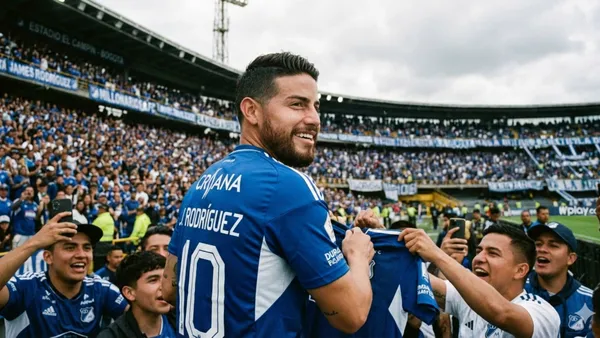 Las condiciones de James Rodríguez para jugar en Millonarios - Imagen creada con IA