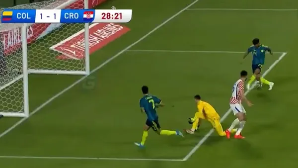 Las debilidades de Colombia en la derrota ante Croacia - Captura de pantalla Gol Caracol