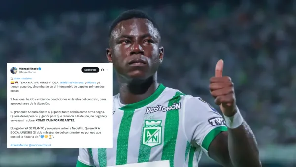 Las negocioasiones de Atlético Nacional y Boca Juniors por Marino Hinestroza