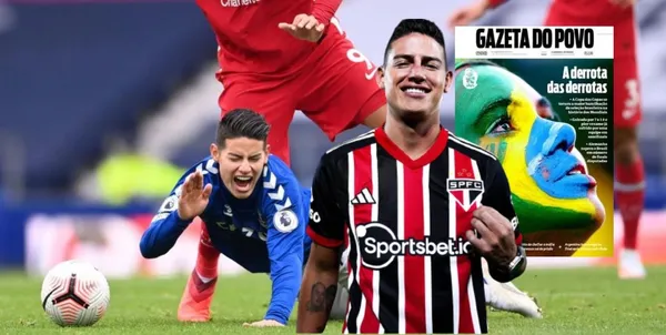 Le dan con todo a James Rodríguez en la prensa de Brasil.