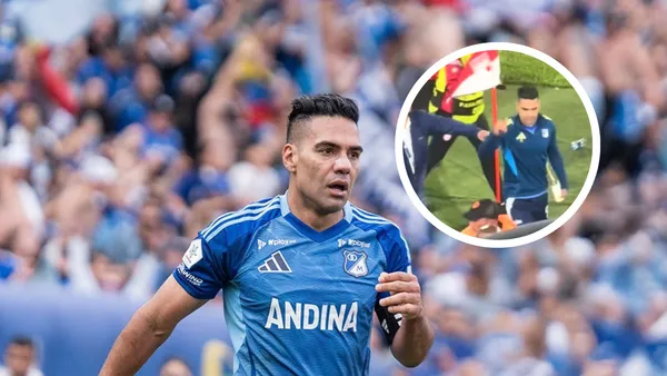 Le lanzaron billetes a Falcao en El Campín y su reacción sorprendió a todo el estadio