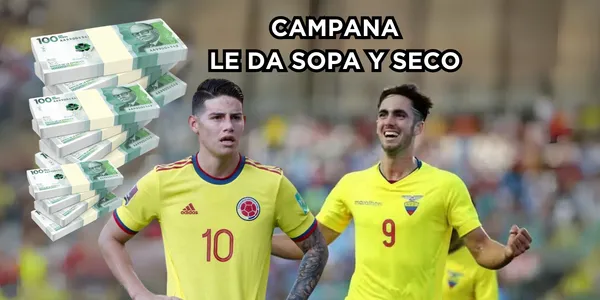 Leonardo Campana supera por amplio margen en dinero al colombiano James Rodríguez.