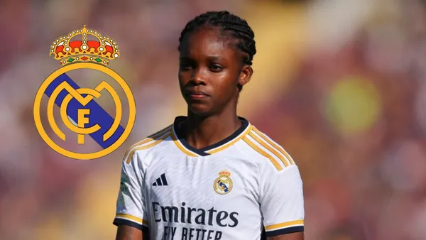 Linda Caicedo con la camiseta del Real Madrid