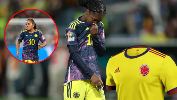 Linda Caicedo y Leicy Santos con la camiseta de la Selección Colombia