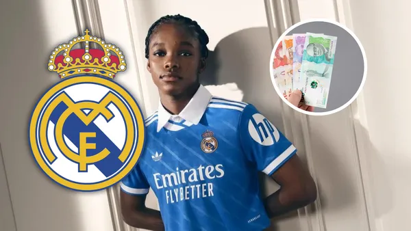 Linda Caicedo y lo que cuesta en pesos colombianos la nueva prenda del Real Madrid Foto: Escudoteca, Real Madrid y Pexels