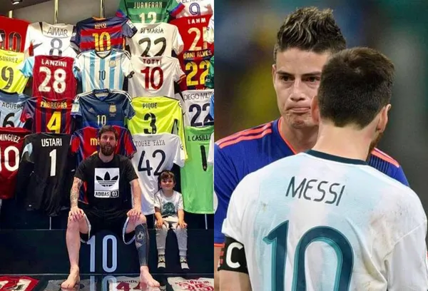 Lionel Messi tiene en su museo personal en España la camiseta de Radamel Falcao, la prenda es de cuando "El Tigre" jugaba en el Atlético de Madrid.