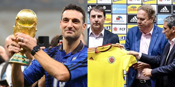 Lionel Scaloni le da una lección a Néstor Lorenzo en la Selección Colombia.