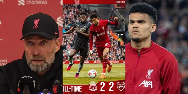 Liverpool empató a dos goles contra el Arsenal y Jürgen Klopp lanzó un claro mensaje antes del regreso de Luis Díaz.