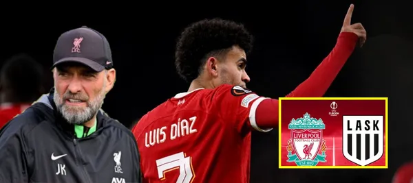 Liverpool está ganando 2-0 con un golazo de Luis Díaz ante LASK
