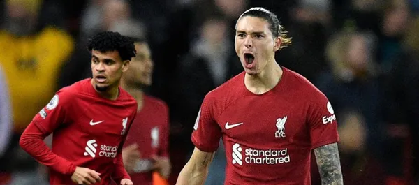 Liverpool está ganando parcialmente 2-1 ante West Ham en la Premier League