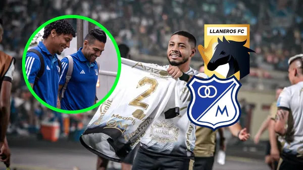 Llaneros vs Millonarios FC Foto: MFC, Llaneros y Escudoteca
