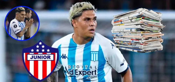 Llora el Junior, lo que dice la prensa en Argentina por Juanfer crack en Racing