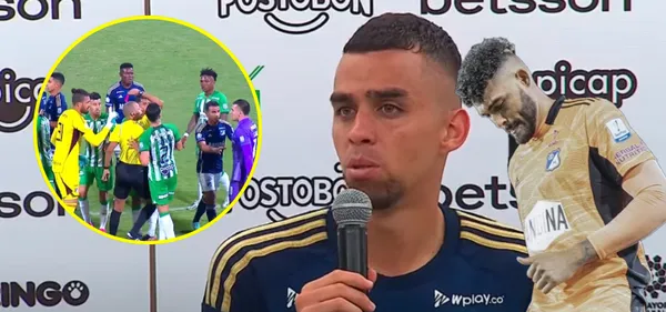 Lo que dijo Daniel Giraldo por expulsión de Montero en Millonarios vs Nacional (Foto tomada Win Sports y RCN)