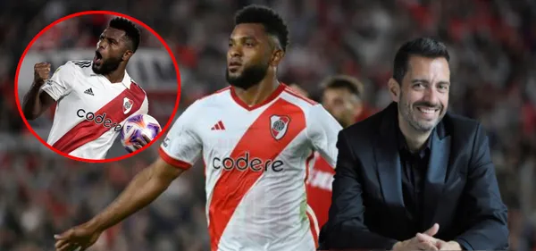Lo que dijo Pablo Giralt al ver a Miguel Ángel Borja goleador en el River Plate (Foto tomada Gol Caracol y El Heraldo)