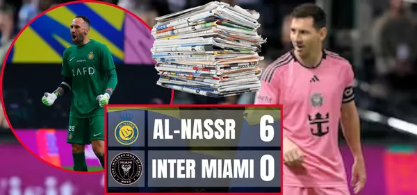 Lo que dijo prensa Argentina por goleada de Al Nassr de Ospina vs Inter de Messi