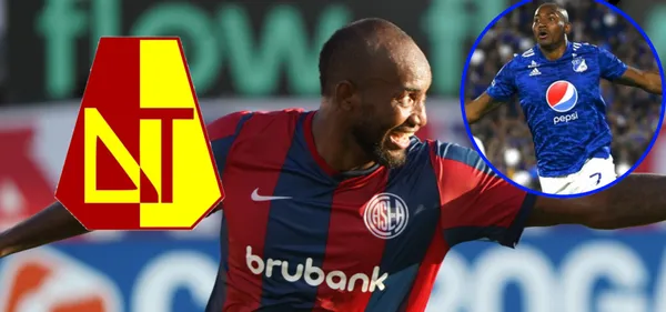 Lo que hizo Diego Herazo en Argentina (Foto redes San Lorenzo y Colombia.com)