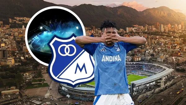 Lo que hizo Millonarios para demostrar que tiene le mejor hinchada Foto: MFC, Escudoteca y Captura de Win Sports