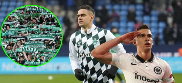Lo que hizo Rafael Santos Borré que generó molestia en Werder Bremen de Alemania