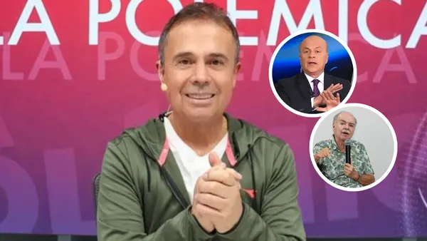 ¡Londoño en aprietos! ¿Vélez o Mejía? Su reacción lo dice todo. Foto: Capturas de Win Sports, Canal 1 e Iván Mejía