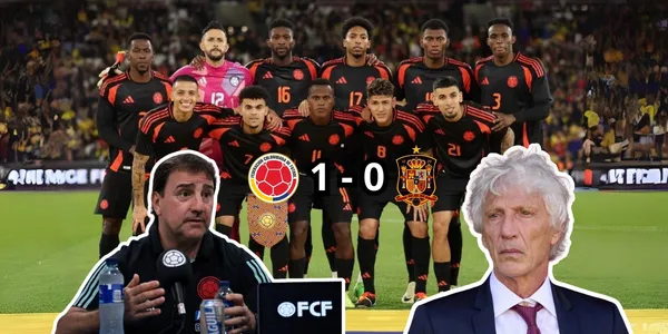 Lorenzo habló tras ganarle a España. Fotos tomadas de Gol Caracol y TyC Sports.