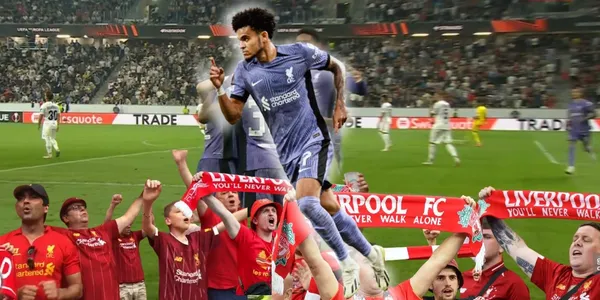 Los aficionados ´Reds´ celebraron a más no poder el tanto del colombiano