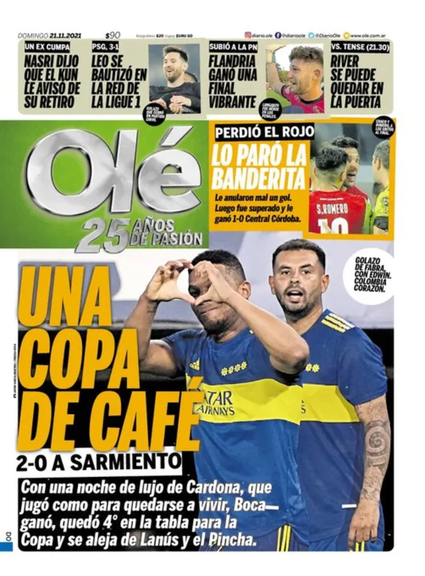 Los colombianos mostraron un nivel alto en el compromiso ante Sarmiento de Junín.