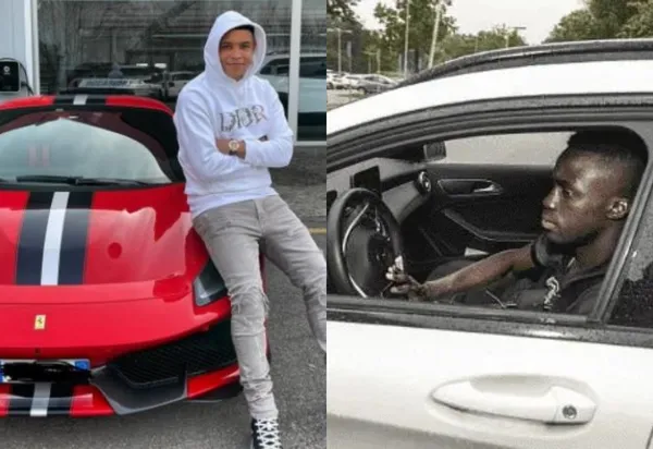 Los dos jugadores colombianos tienen autos muy distintos en modelo y precio.