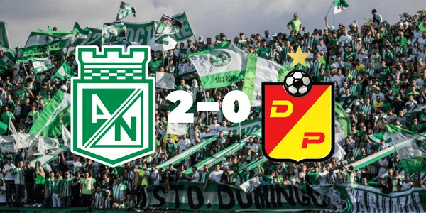 Los hinchas de Atlético Nacional celebraron por todo lo alto la victoria de su equipo contra el Pereira.