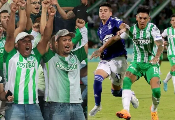 Los hinchas de Atlético Nacional se la montaron a un jugador de Millonarios FC en Medellín.