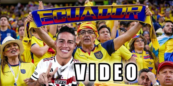 Los hinchas ecuatorianos emocionados al ver a James Rodríguez en Quito.