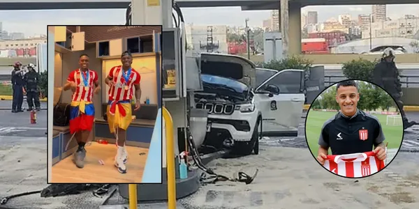 Los jugadores Thiago Palacios, Edwuin Cetré y Alexis Manyoma