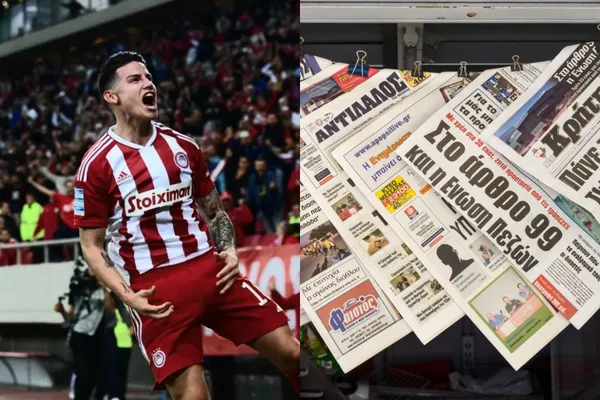 Los medios en Grecia hablaron de la última actuación de James Rodríguez con el Olympiacos.