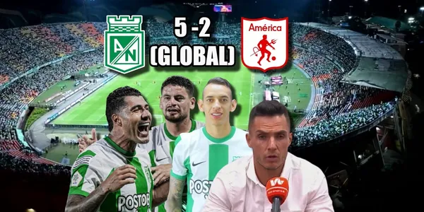 Lucas González con el América de Cali no pudo contra Atlético Nacional.