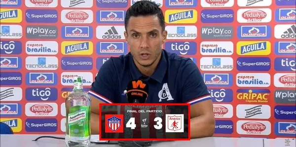 Lucas González el entrenador del América de Cali no pudo contra el Junior FC.