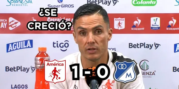 Lucas González salió a cobrar en América tras ganarle a Millonarios FC.